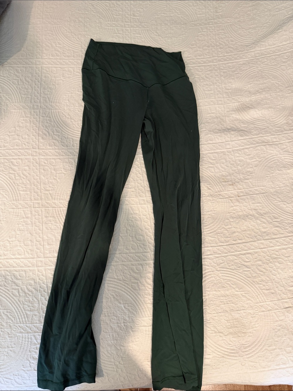 Women's High-Waist Flare Leggings - Dark Green